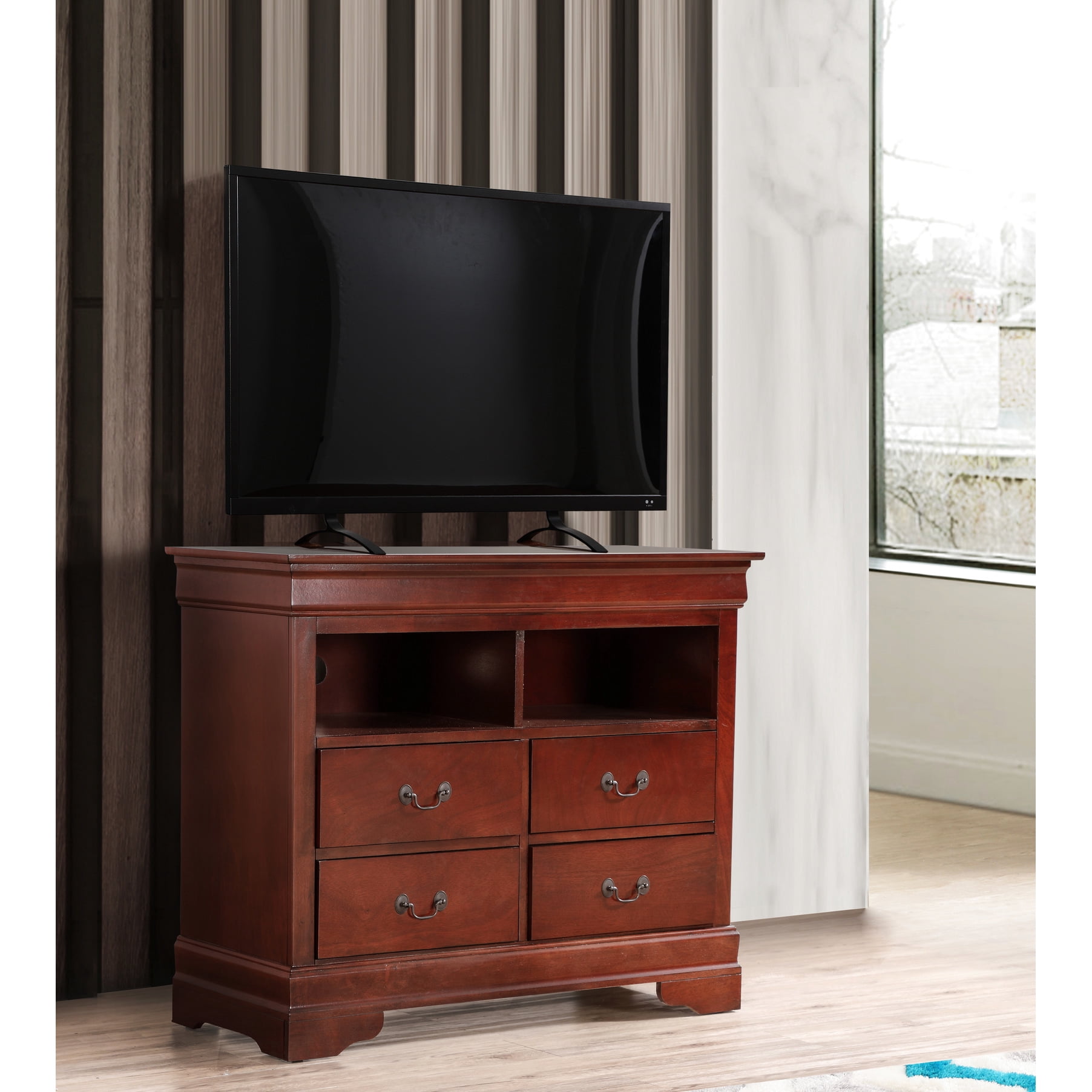 Metal Center Guides for Safety+Cherry TV Media Chest”-“Bedroom with ...