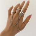 thumbnail image 1 of Metal Chain Bracelet Ring One Piece Punk Style Retro, 1 of 7