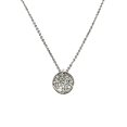 thumbnail image 1 of Metal Chain Rhinestone Round Pendant Necklace Silver, 1 of 1