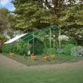 Metal Chicken Coop 26x10x6.56ft Extra Large Walkin Poultry Cage