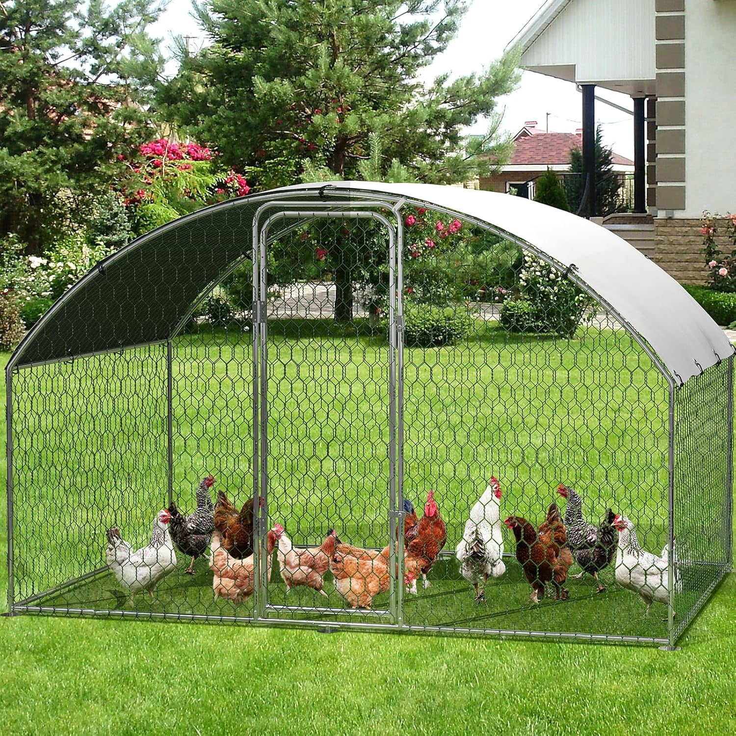 Photo inspiration: Metal Chicken Coop With Run Walkin Poultry Habitat Supplies With Photo Inspiration