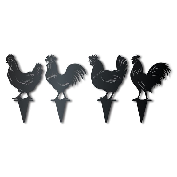 Metal Chicken Garden Stakes | Metal Garden Set | Outdoor | Up to 24" | Over 20 Color Options 18