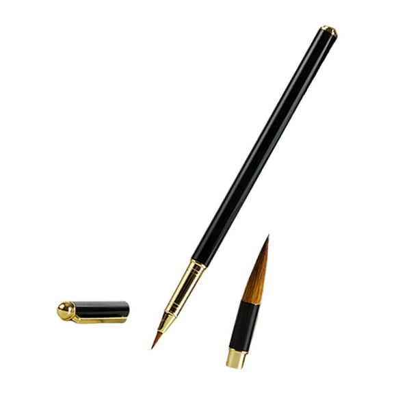 Metal Chinese Painting Brush Pen Sumi Drawing Brush with Inks Converter Relpaceable Tip for Writing Inks Painting