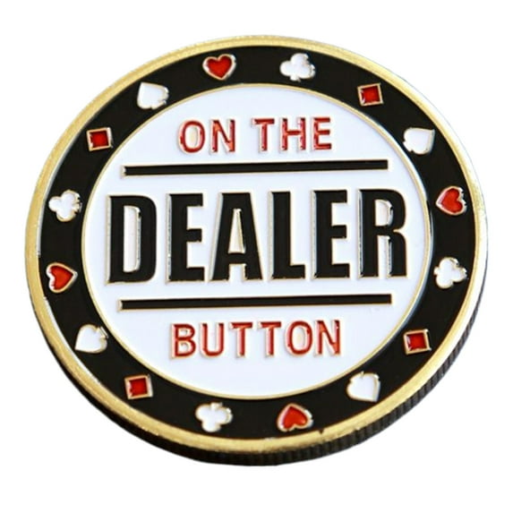 Metal Chip Poker Button Dealers Pucks Buttons Coin Poker Gift for Women, Man