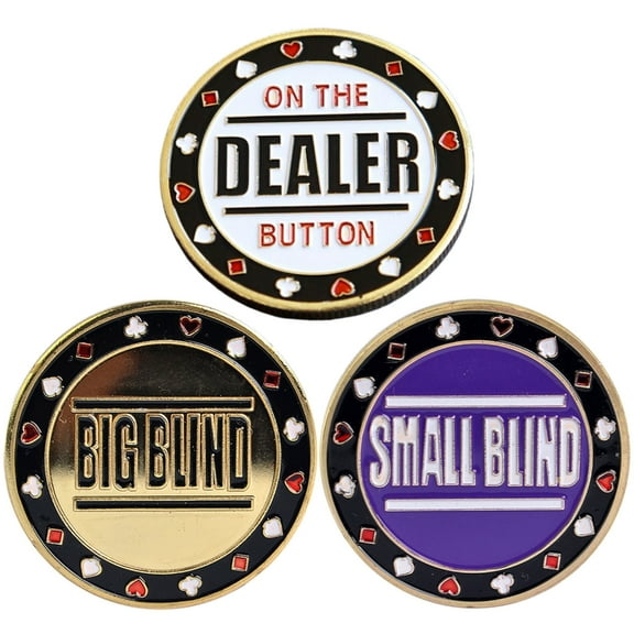 Metal Chip Poker Button Dealers Pucks Buttons Poker Cards Guard Poker Gift