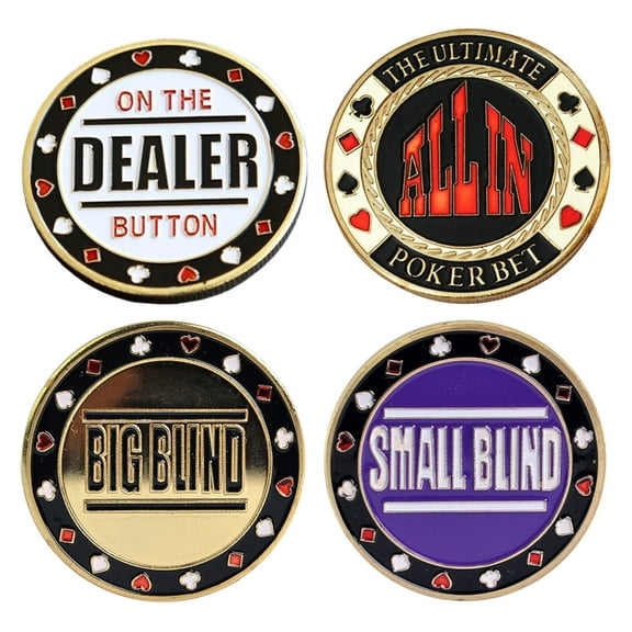 Metal Chip Poker Button Dealers Pucks Buttons Poker Cards Guard Poker Gift
