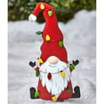thumbnail image 1 of Metal Christmas Gnome Garden Stakes - Outdoor Yard & Garden Plant Ornaments, Iron Floor Insert Decorations for Holiday & Christmas Landscaping, 5.91*11.14in, A, 1 of 3