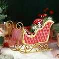 thumbnail image 1 of Taicans Metal Christmas Sleigh Santa Sleigh Christmas Decor,Tabletop Gift Candy Holder with Scroll Base,Festive Mantel & Table Centerpiece for Table Top Holiday Home Decorations with Rustic Charm, 1 of 6