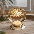 thumbnail image 1 of Metal Christmas Tree Candle Holder, Decorative Christmas Stand, Gold Iron Tabletop Holiday Decor for Home Mantel Centerpiece, Festive Gift Idea with Rust-Resistant Coating, 1 of 7