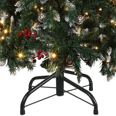 Metal Christmas Tree Stand, 14 Inch Folding Xmas Tree Stand Base for 1-3 Ft Christmas Artificial Tree, Replacement Christmas Tree Holder