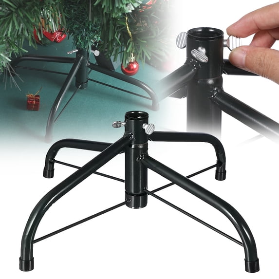 Metal Christmas Tree Stand, Universal Folding Xmas Tree Stand 15.75 Inch Replacement Tree Stand Base for 4 Ft to 8.5 Ft Christmas Artificial Trees Fake Tree