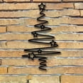 thumbnail image 1 of Metal Christmas Tree Wall Art - Black Iron Spiral Design with 6 Stars | Indoor Outdoor Decor for Living Room, Garden & Patio, 1 of 6