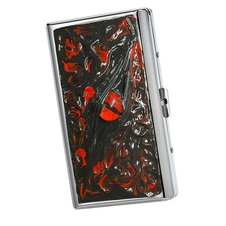 Metal Cigarette Case for 1620 Cigarettes, Handmade Box holder with Spring Clip, Fits 100mm Size, Portable Hard Cases for Cigarettes, Bank Cards, or Cash Holder