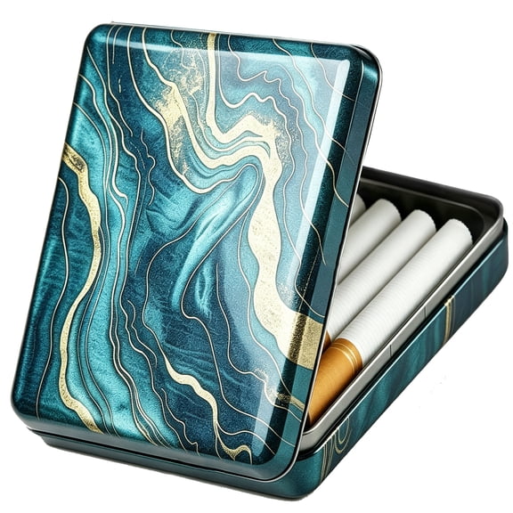 Metal Cigarette Case, 20 Cigarette Capacity, Slim Flip Top