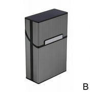 Metal Cigarette Case Aluminum Tobacco Holder Storage Box Container Pocket 5F7S J8L8