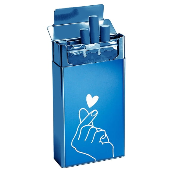 Metal Cigarette Case King Size with Sliding Lid, Holds 20 Cigarettes, Aluminum Pocket Holder ,Slim Travel Storage Box, Crush & Moisture Resistant Design