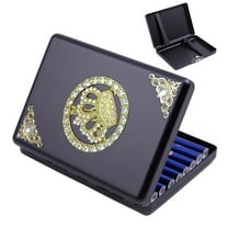 Metal Cigarette Case, Portable Slim Cigarette Holder Box, Double Sided Spring Clip Smoking Accessories, Fits 1826 Regular or Slim Cigarettes, Unisex Gift