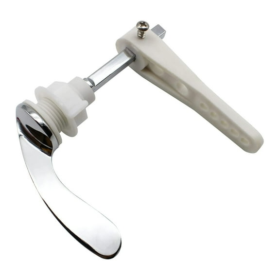 Metal Cistern-Lever Handle for Toilet Wc-Cistern-Tank Toilet-Flush Handle Replacement Zinc-Alloy White Cistern Lever