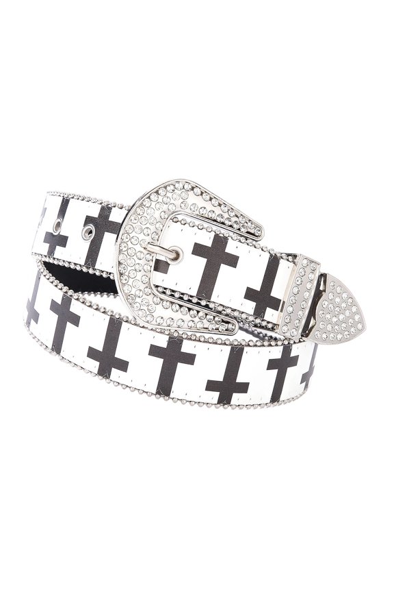 Metal Clasp Crucifix Belt Waist Ornament Sash For Teens Adults Scratch Resistant Texture For School Commute Use