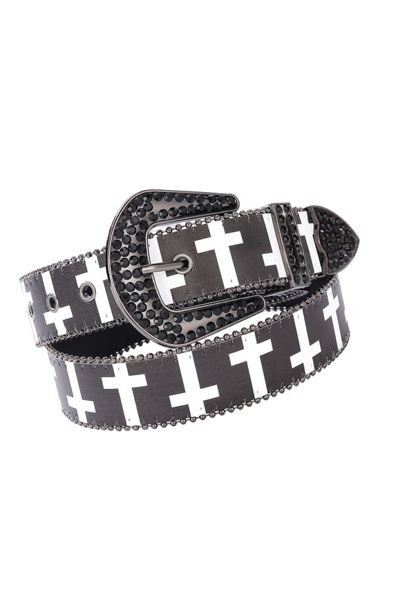 Metal Clasp Crucifix Belt Waist Ornament Sash For Teens Adults Scratch Resistant Texture For School Commute Use