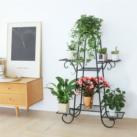 Metal Classic Tall Plant Stand Art Flower Pot Holder Rack Planter Garden Home