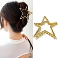 thumbnail image 1 of Metal Claw Clips 1PC Star Hair Clip Nonslip Hair Grab Clips Hair Claw Clips for Thin Thick Hair Fashion Hair Barrettes Hair Pins Hair Accessories for Women Girls,Gold, 1 of 5