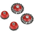 thumbnail image 1 of Metal Cleaning Brush, 4pcs M14 Twisted Metal Wire Brush for Angle Grinder Wood Removal Brush (2pcs 75mm / 3'' + 2pcs 105mm / 4.13''), 1 of 5