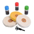 thumbnail image 1 of Metal Cleaning and Polishing Kit For Drills 4” Mops + Compound 7pc Kit, 1 of 6