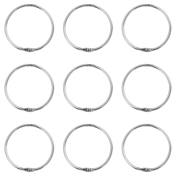 Metal Clothes Rack Curtain Ring Metallic Curtains Coat Hanger Hangers Shower Towel Hook Rod Split 20 Pcs