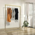 thumbnail image 1 of Metal Clothes Rack Gold Pipe Clothing Rack Garment Rack Freestanding Clothes Display Rack, Laundry Drying Rack for Home Retail Hanging Clothes Dresses Scarves Towels, 1 of 11
