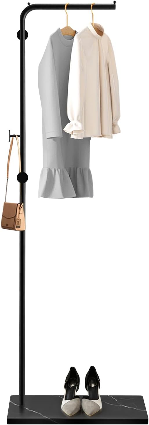 Metal Coat Rack Freestanding, Coat Rack Stand with Heavy-weight Natural ...