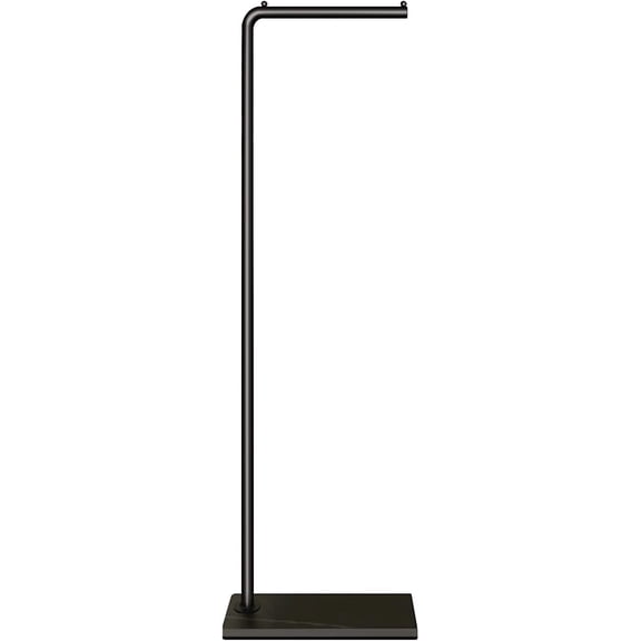 Metal Coat Rack, Modern Clothing Tree with Heavy-weight Slate Base, Small Stand for Entryway/Bedroom/Hallway, Standing Plant Hanger, Matte Black