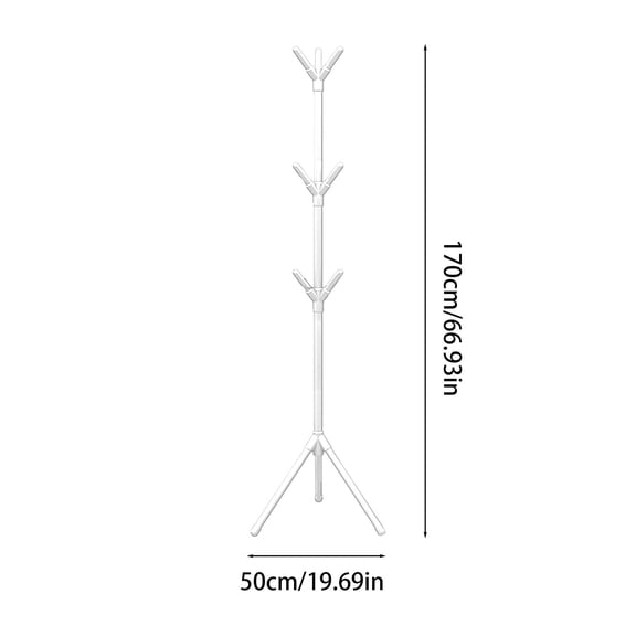Metal Coat Rack Stand , Freestanding Entryway Coat Tree with 6 Hooks , Sturdy Tripod Base Hall Tree for Hanging Coats , Hats , a Purses , Scarves , Modern Minimalist Clothes Organizer for Entryway