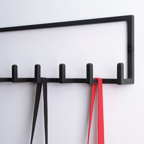 Metal Coat Rack Wall Mounted – Multi-Hook Hanging Rack for Coats, Bags & Hats – Easy Install, Rust-Resistant, Indoor & Outdoor Use (9 Hook (Large): 30''(W) x 8''(H) x 3''(D))