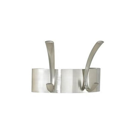 Metal Coat Racks Silver Steel Wall Rack Two Hooks