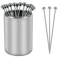 thumbnail image 1 of Metal Cocktail Picks Holder Set, 12 Cocktail Toothpicks Reusable, 1 of 7