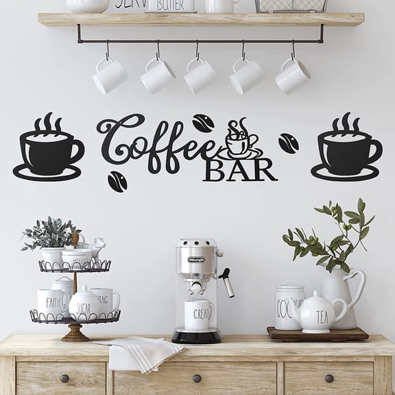 Metal Coffee Bar Hanging Wall Sign Coffee Station Word Letter Sign Cafe Decor