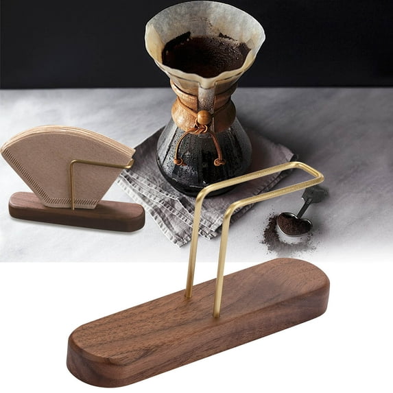 Metal Coffee Filter Holder, Base Coffee Paper Storage Rack, Coffee Filter Paper Container Stand Fit #01,#02 V60, And Fan -shaped Filter Paper