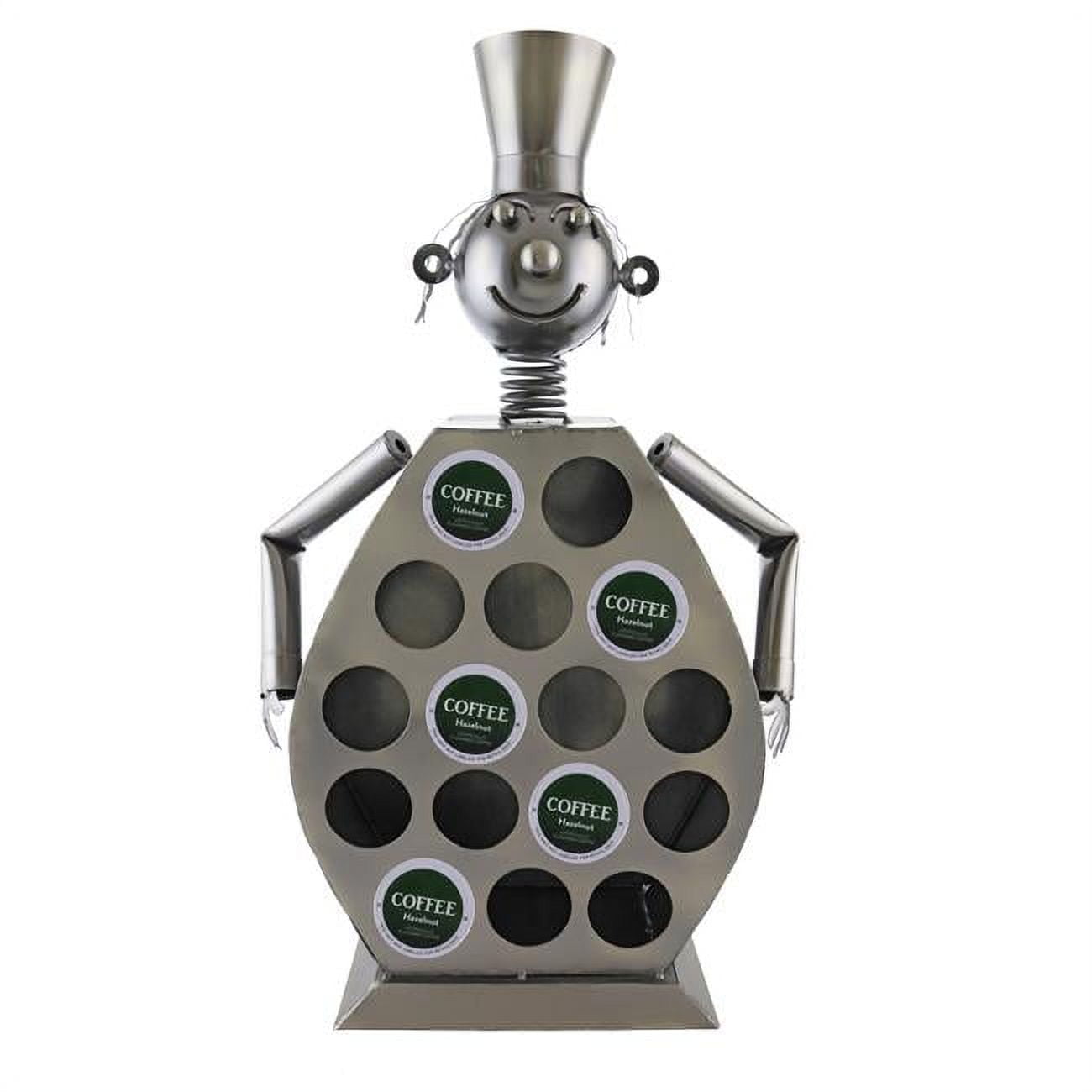 Handmade Recycled Metal Coffee Capsule Holder, 8x7x15 inches