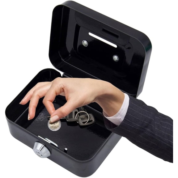 Metal Coin Bank with Key Lock, for Kids and Adults