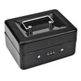 thumbnail image 1 of Durable Metal Coin Box with Combination Lock 15 x 12 x 7.7cm (Black), 1 of 6