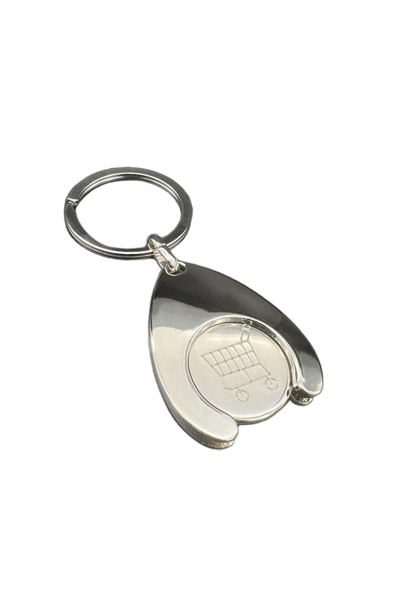 Metal Coin Key Wallet Chains Pendant Practical Keychain for Shopping Trolleys Keyrings Ornament for Wallet Backpack Key
