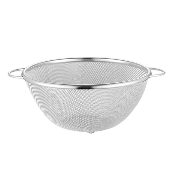 Metal Colander Strainer Drain Basket Sturdy 304 Stainless Steel Kitchen Sieve for Rice Noodles Fruits Vegetables