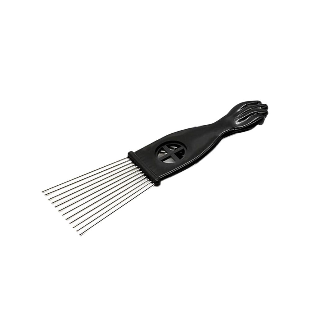 Metal Comb Pick Hair Afro Picks Steel Beard Smooth Fork Detangle Male