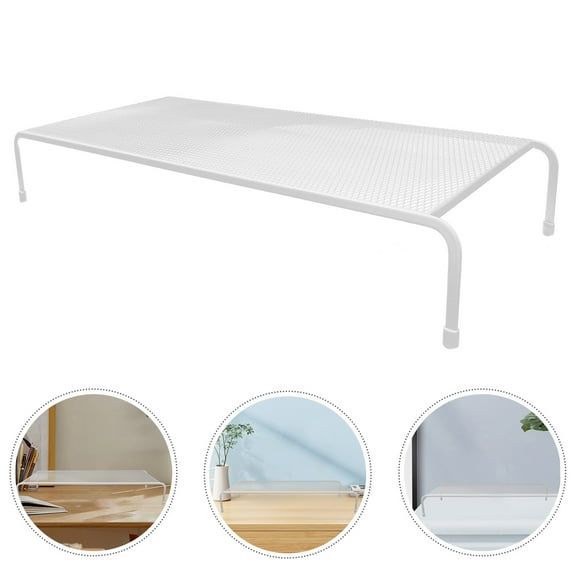 Metal Computer Riser,Metal Monitor Stand Mesh Monitor Stand Transparent Riser Mesh Monitor Riser for Home Office School