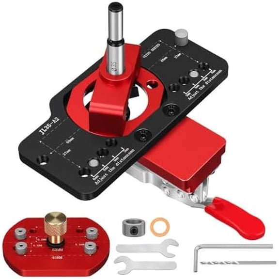 Metal Concealed Hinge Jig with Woodworking Tools, 35mm Concealed Door Hinge Jig for Cabinet Hinges Mounting$$Tools & Hardware Other