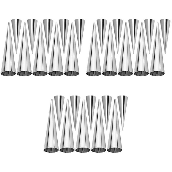 Metal Cones For Baking,30 Pcs Stainless Steel Pastry Cream Horn Molds Conical Tube Cone Pastry Molds Baking Tools