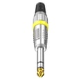 thumbnail image 1 of Metal Connector 6.35mm Male Adapter With 24K Gold Contacts Secure Screw Lock Design For Event Broadcasting, 1 of 9