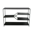 thumbnail image 1 of Metal Console Table Rack with Four Spacious Open Shelves, Black, 1 of 2