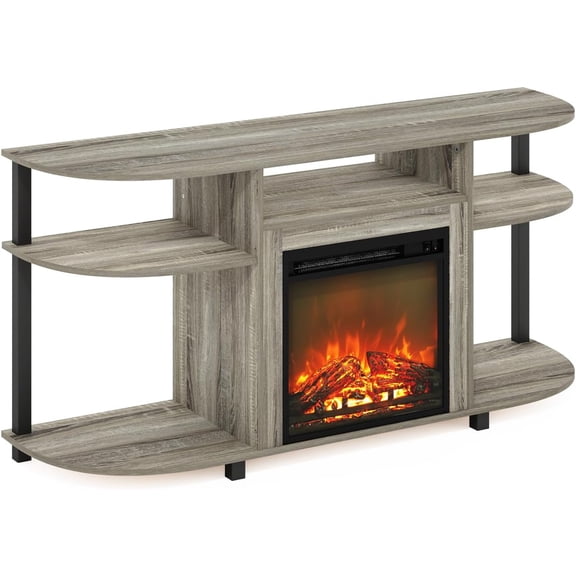 Metal Console Table with Removable Tray Top, 28 x 31 x 13, Natural Wood and Black, Farmhouse Narrow Entryway Table with Inset Wooden Tray Top